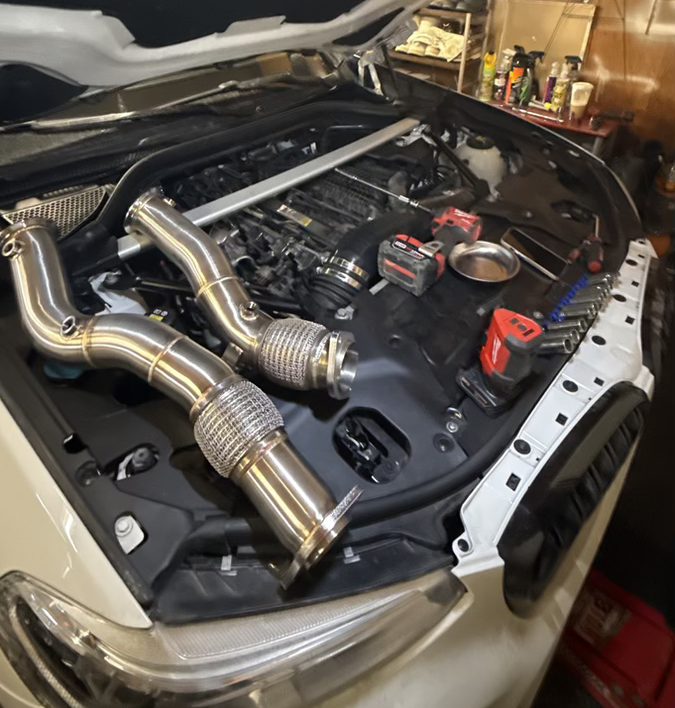 Performance exhaust install